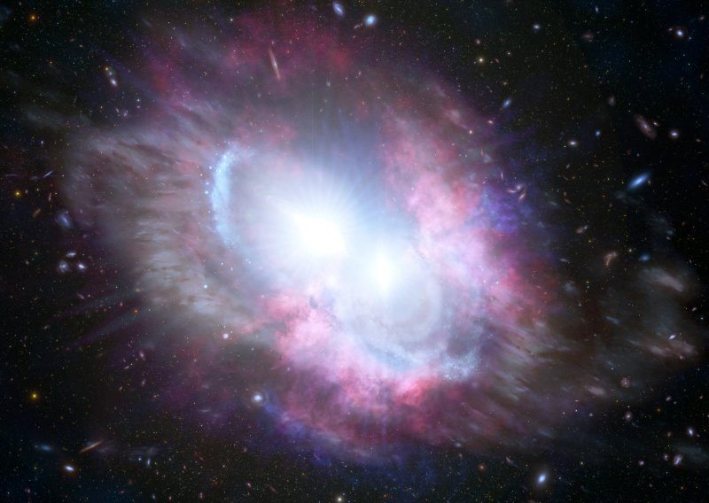Nevjerojatna snimka: Pogledajte rijetko i drevno spajanje masivnih kvazara