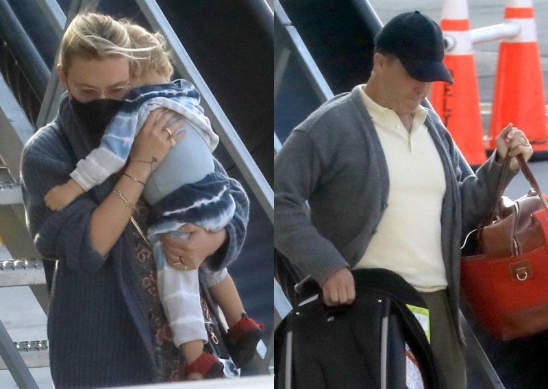 Zakamuflirani Scarlett Johansson i Colin Jost doputovali sa sinom u Los Angeles