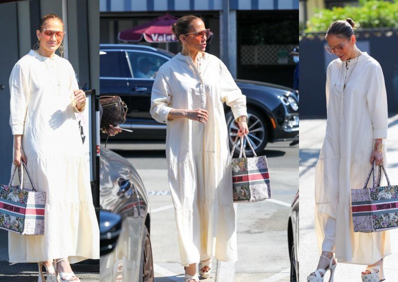 Ljetni stajling Jennifer Lopez: Udobna haljina, hit torba i cipele koje izdužuju figuru