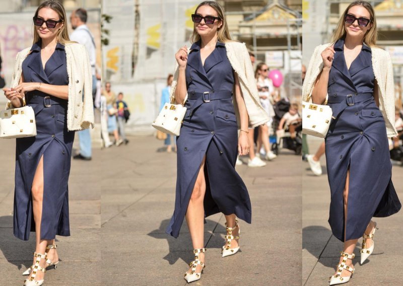 Sonja Kovač chic outfit upotpunila je cipelama i torbicom za kojima žude trendseterice