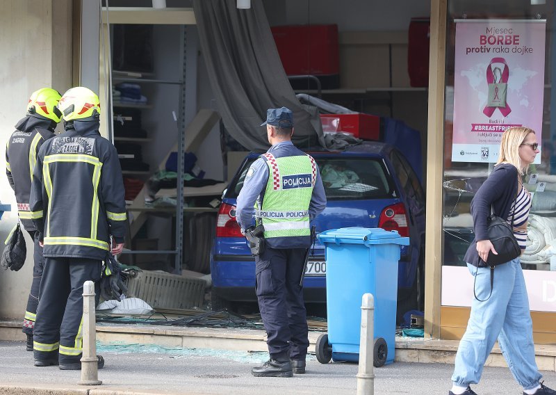 Autom uletio u trgovinu u centru Zagreba, među ozlijeđenima i biciklistica