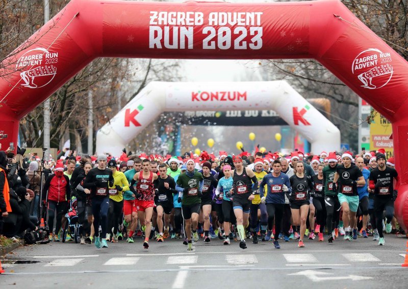Zagreb Advent Run oborio sve rekorde; pogledajte tisuće kostimiranih trkača na ulicama