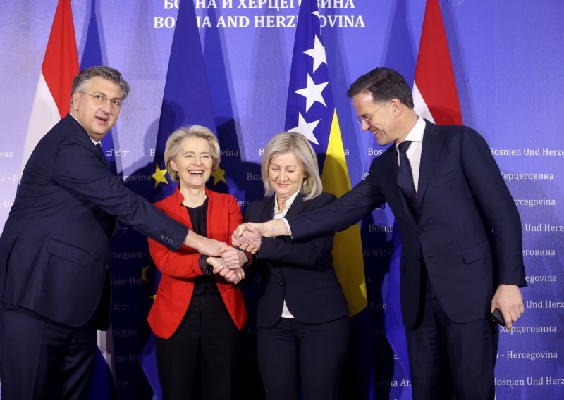 Von der Leyen, Plenković i Rutte: Uz provedbu reformi BiH ima priliku brže u EU