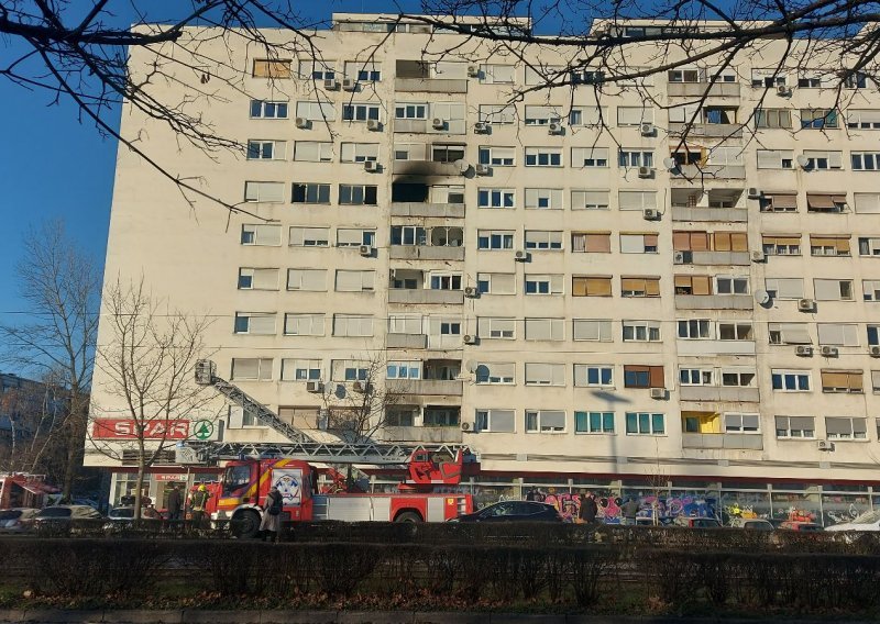 Požar u Horvaćanskoj ulici u Zagrebu, izašlo čak sedam vatrogasnih vozila