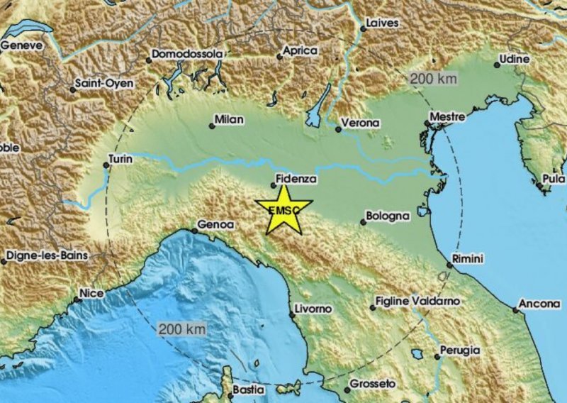 Potres prodrmao sjever Italije
