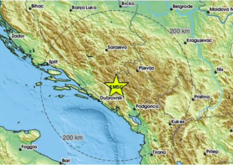 Potres 5,6 po Richteru pogodio Crnu Goru, EMSC se užario od poruka iz Hrvatske