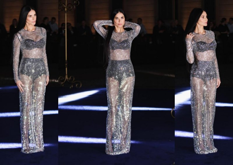 Zavodljiv stajling i u 62. godini: Demi Moore zablistala u prozirnoj haljini