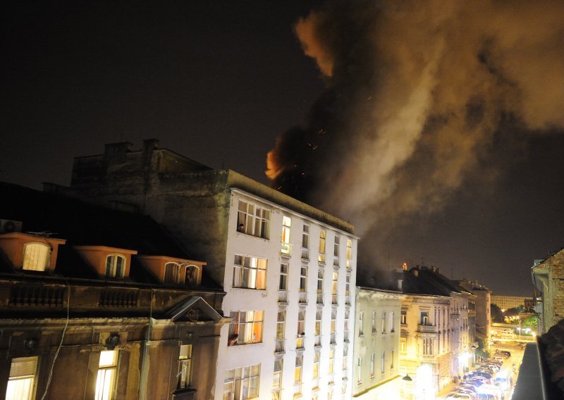 Požar u Petrinjskoj, dvoje ljudi ozlijeđeno