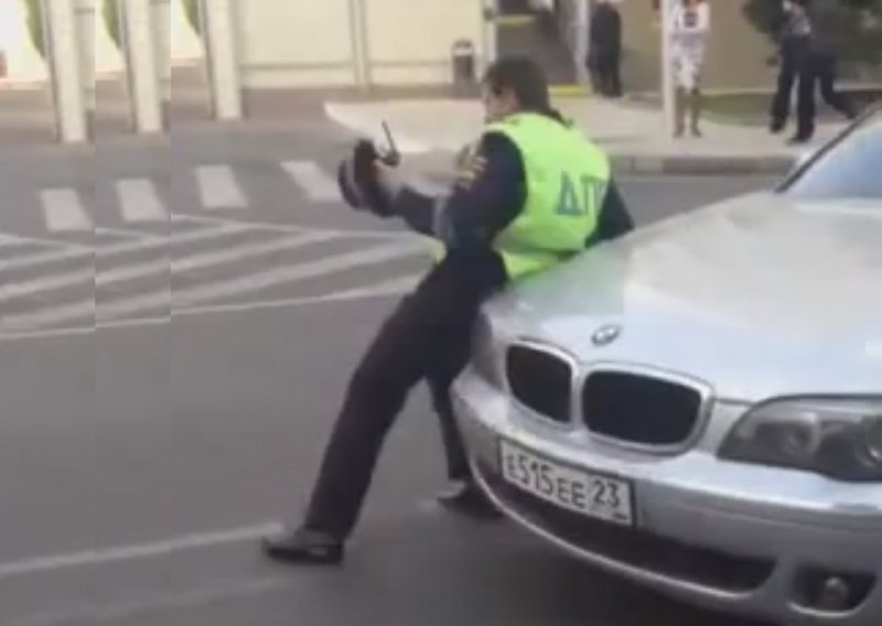 Policajac u borbi s bijesnim BMW-om!