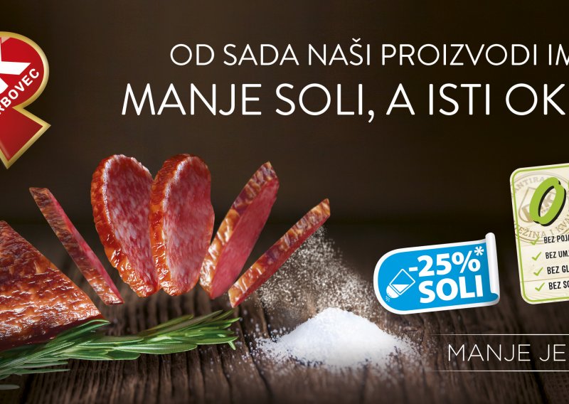 Proizvodi PIK-a Vrbovec od sada sadrže 25% manje soli
