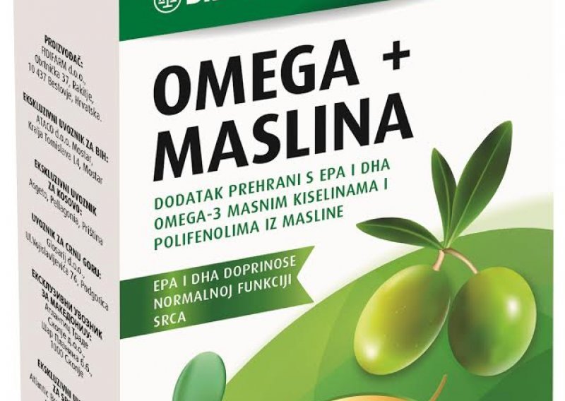 Poklanjamo Omega + Maslina kapsule iz Dietpharma