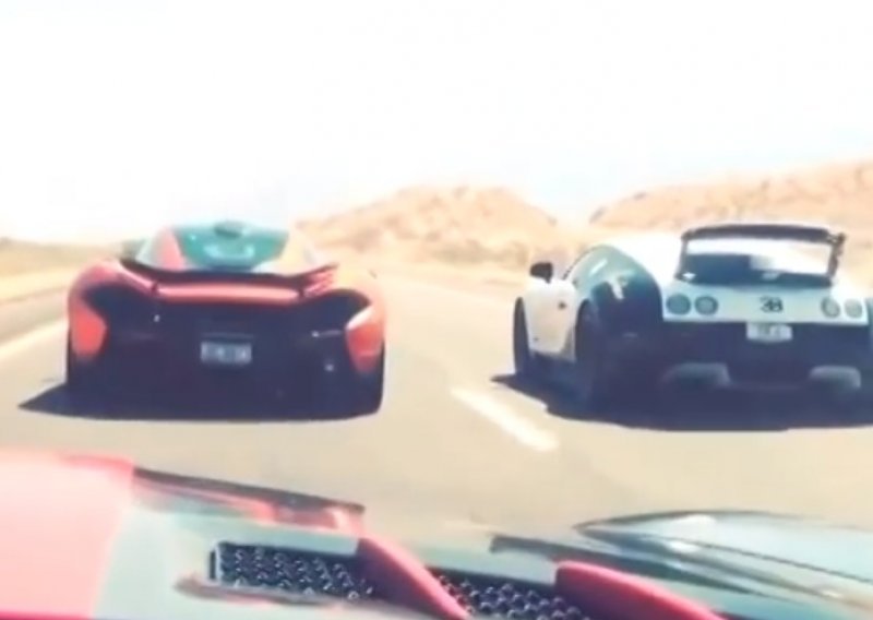 Kad se na autocesti susretnu McLaren P1 i Bugatti Veyron