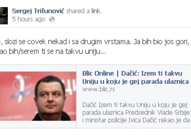 Sergej Trifunović podržao Dačića u napadu na EU