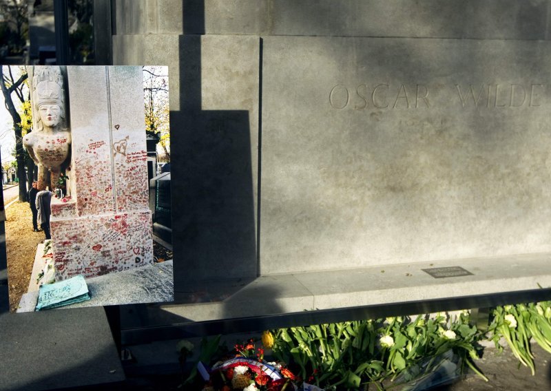 Grobnica Oscara Wildea zbog poljubaca pod staklom