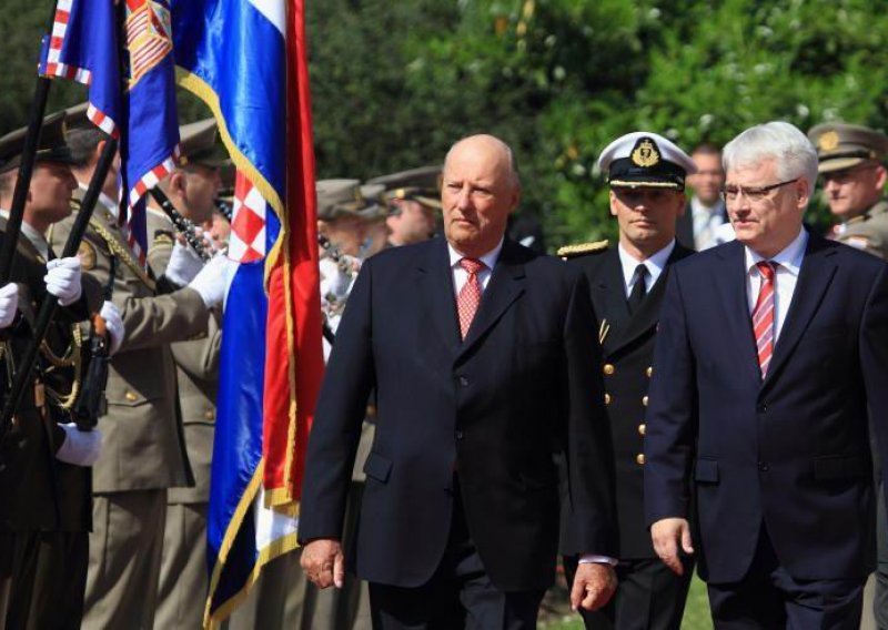 Croatian president meets with Norwegian royal couple
