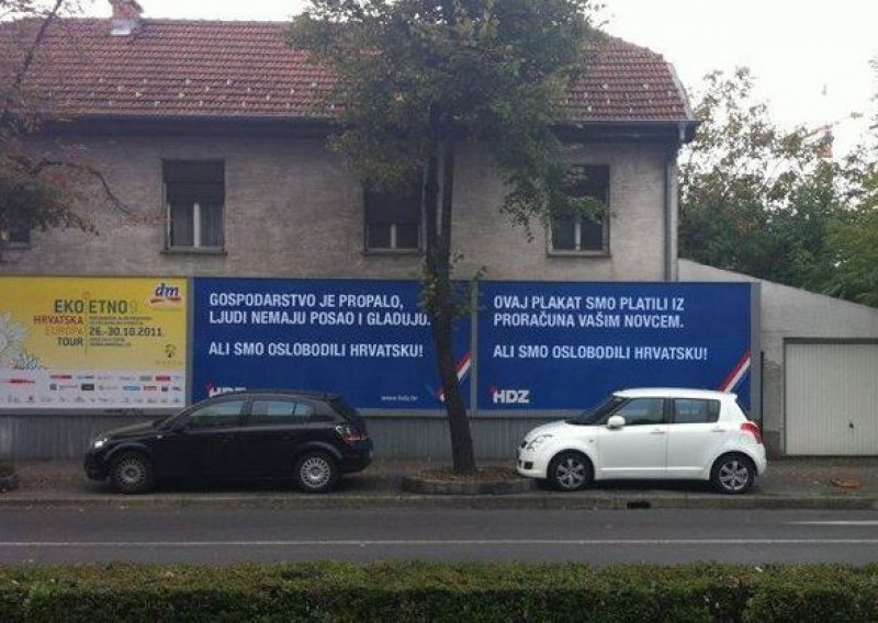 'HDZ priznao da je plakate za kampanju platio novcem građana'