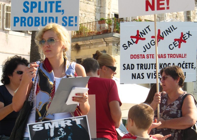 Prosvjed u Splitu i Kaštelima protiv spalionice