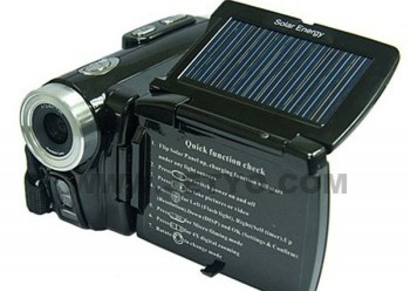 Videokamera sa solarnim punjačem