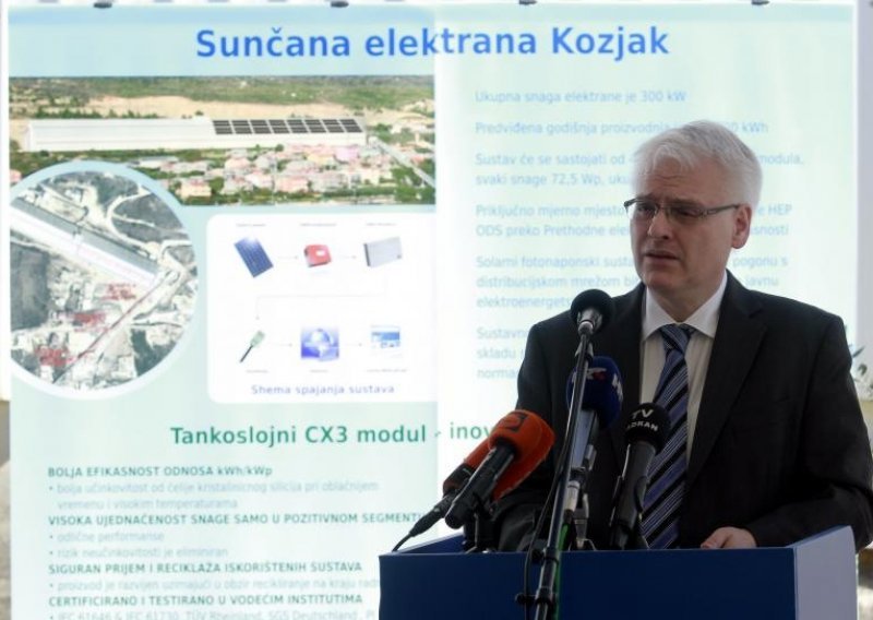 Josipović pustio u rad najveću solarnu elektranu u Hrvatskoj!
