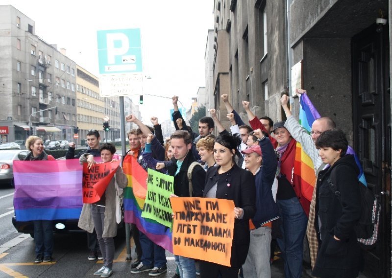 Prosvjed potpore LGBT zajednici u Makedoniji