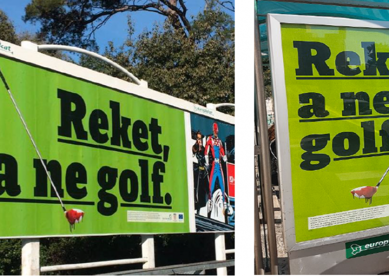 Oblijepili Dubrovnik plakatima s porukom: Reket, a ne golf!
