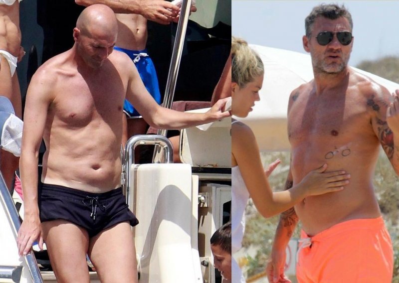Nogometne legende: Zinedine Zidane i Christian Vieri uživaju u morskim radostima