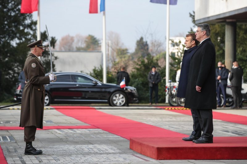 Ceremonija svečanog dočeka francuskog predsjednika