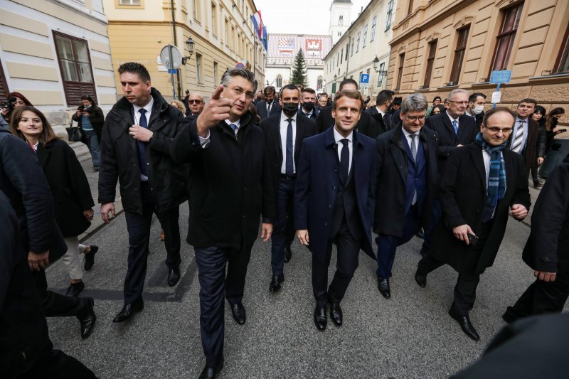 Plenković i Macron u šetnji Gornjim gradom