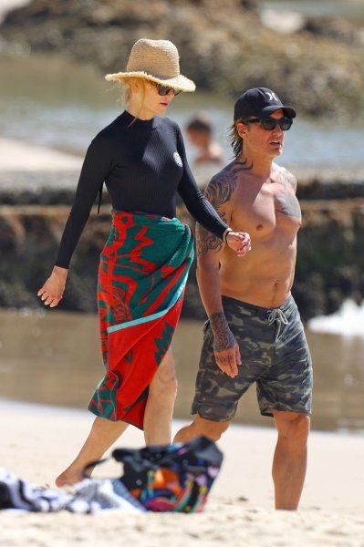 Nicole Kidman i Keith Urban na plaži