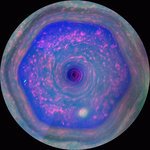 Heksagonalna oluja na sjevernom polu Saturna