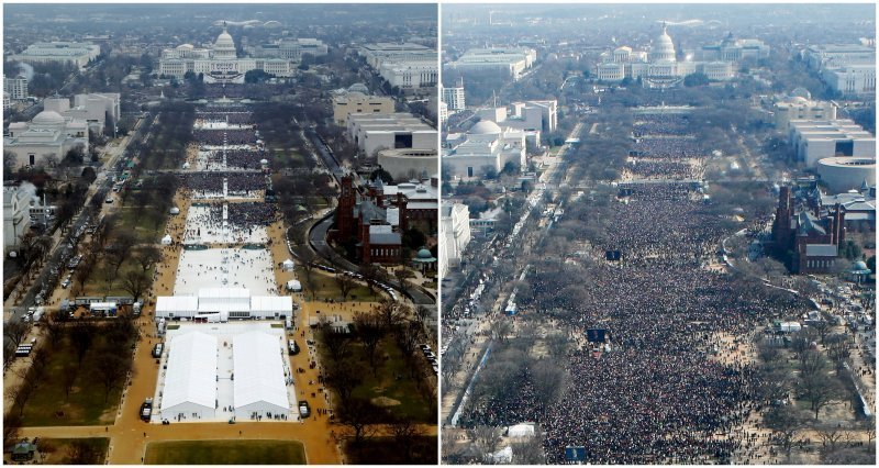 Broj posjetitelja na inauguraciji Donalda Trumpa i Baracka Obame