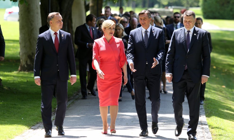 Andrzej Duda, Kolinda Grabar Kitarović, Borut Pahir i Klaus Iohannis prošlog tjedna u Brdu kod Kranja