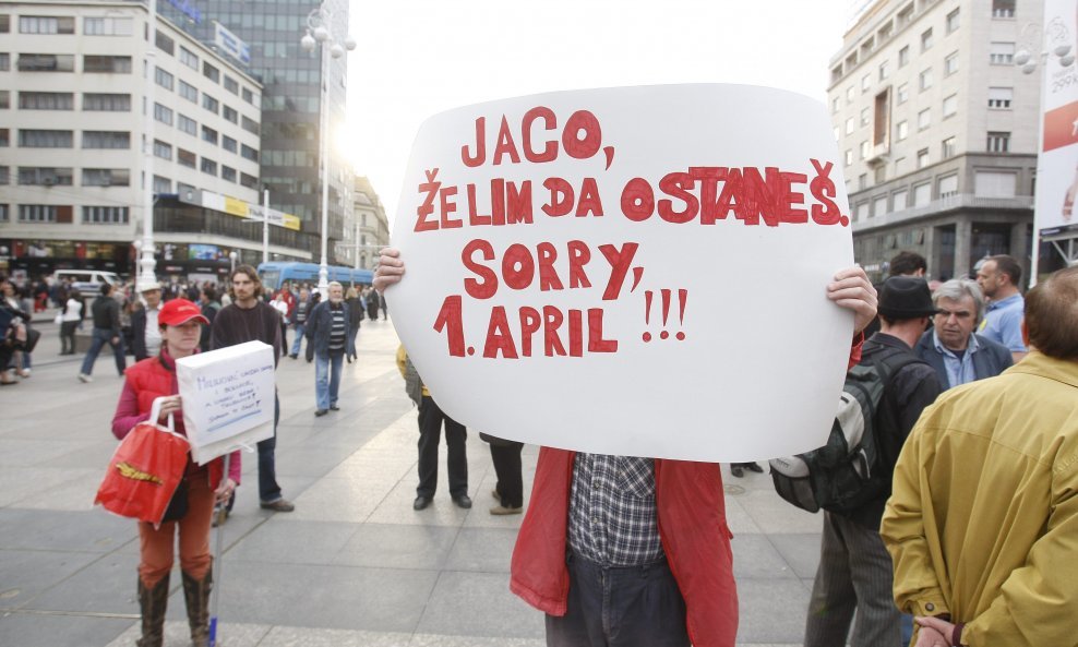 Prosvjed u Zagrebu, 1.travnja