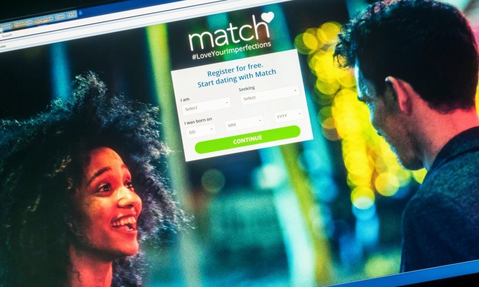 Internetska stranica popularnog servisa za traženje partnera Match.com