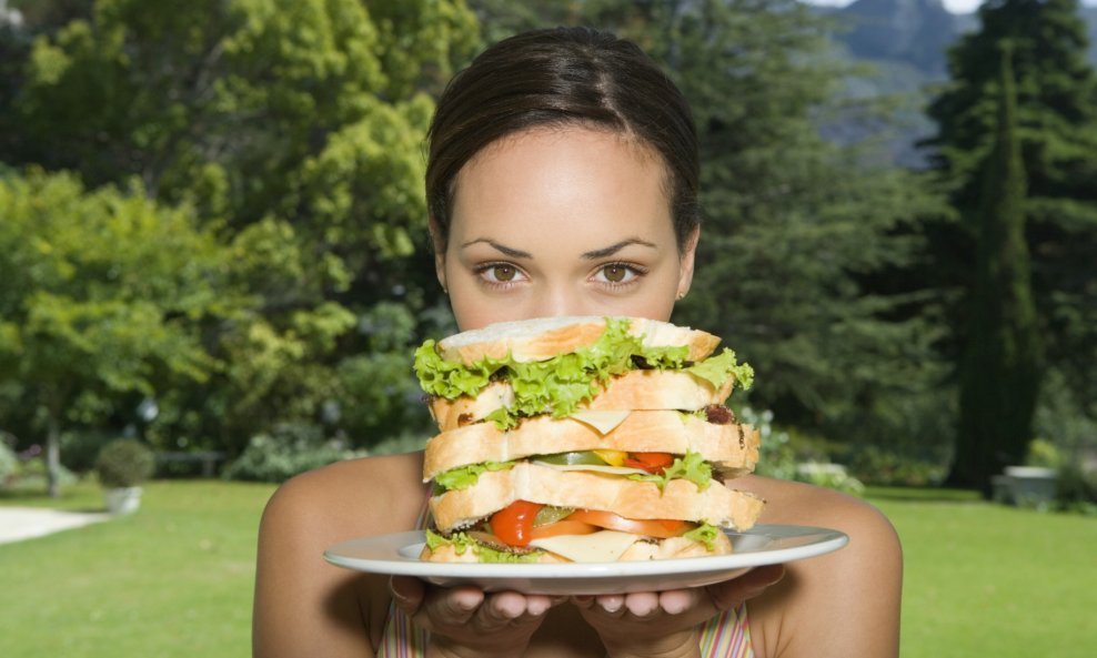 hrana žena sendvič prehrana