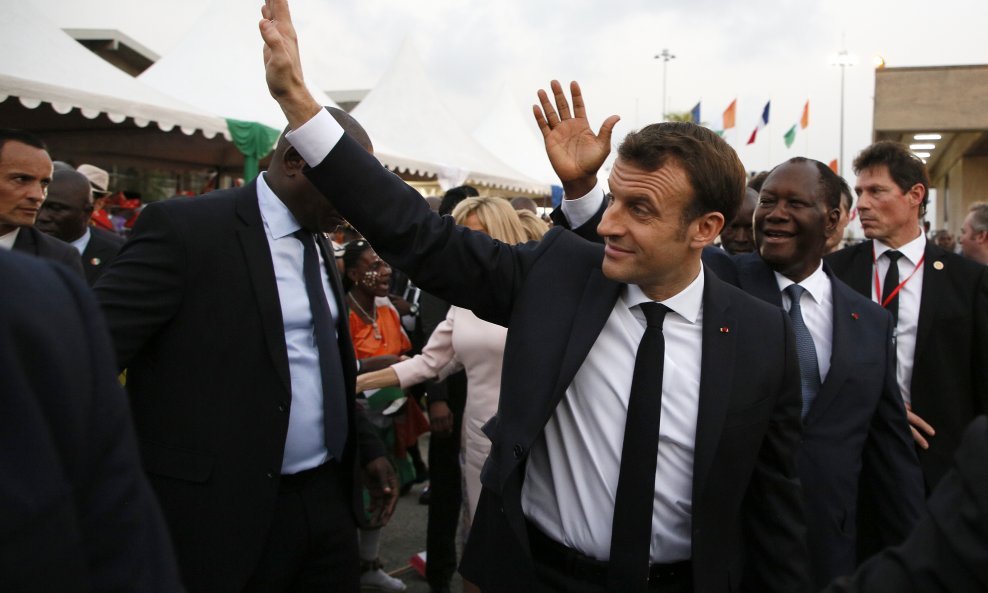 Emmanuel Macron u Obali Bjelokosti