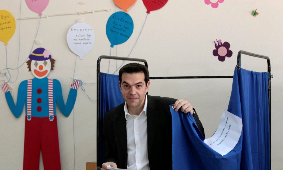Alexis Tsipras na biralištu