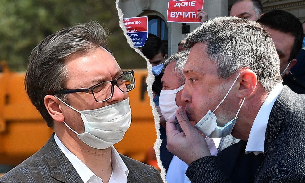 Boško Obradović (desno) najglasniji je protivnik nezaustavljivog srpskog vladara Aleksandra Vučića