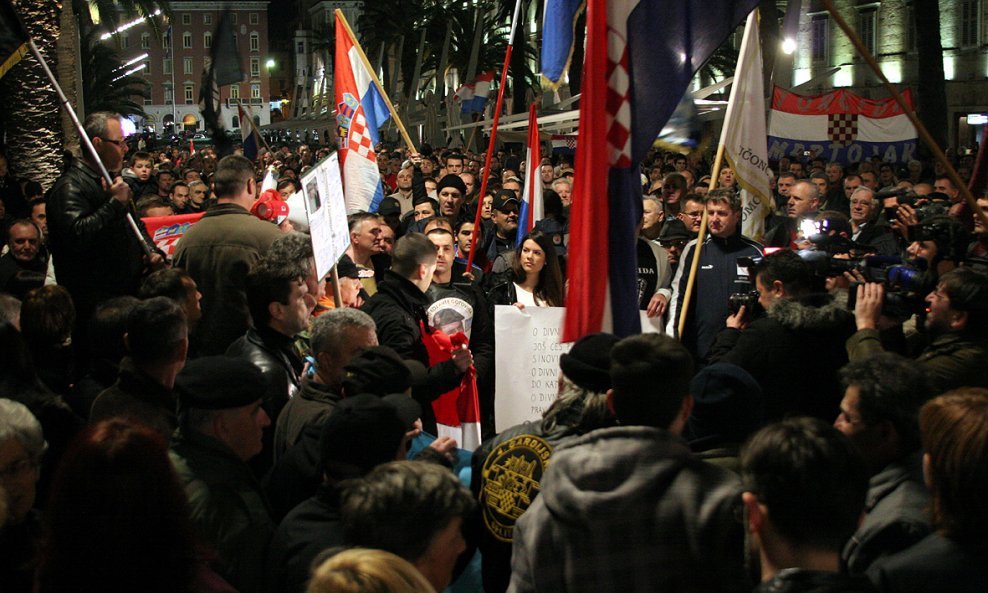 Braniteljski prosvjed u Splitu 3