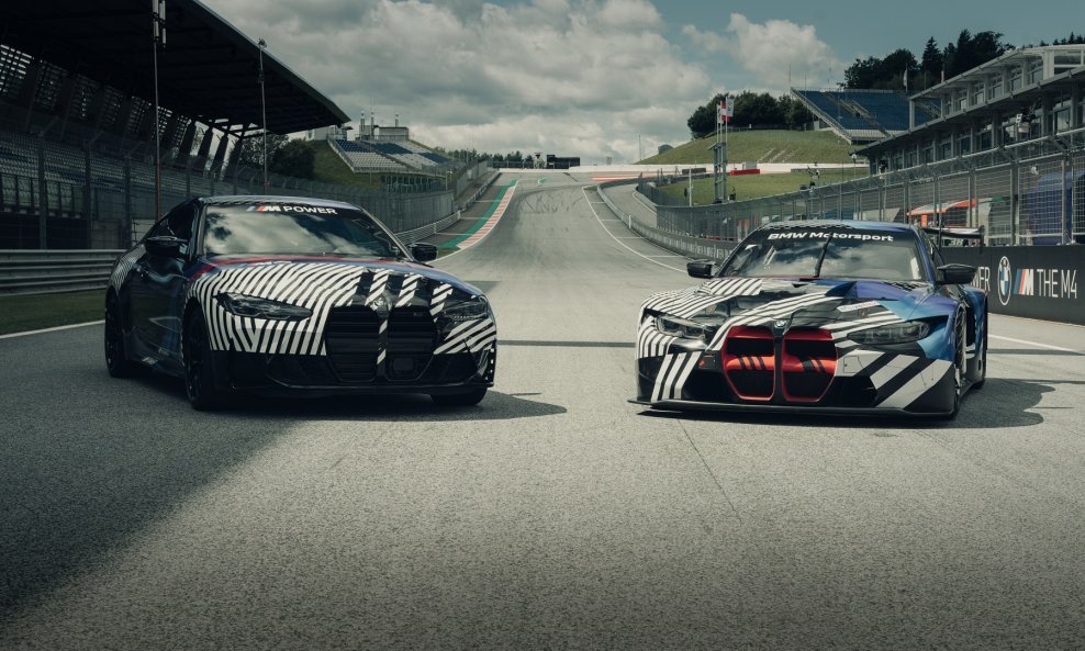 BMW M4 Coupe i BMW M4 GT3 - prototipovi na stazi Red Bull Ring u austrijskom Spielbergu