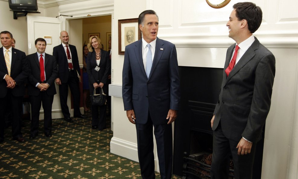 Mitt Romney i Ed Miliband