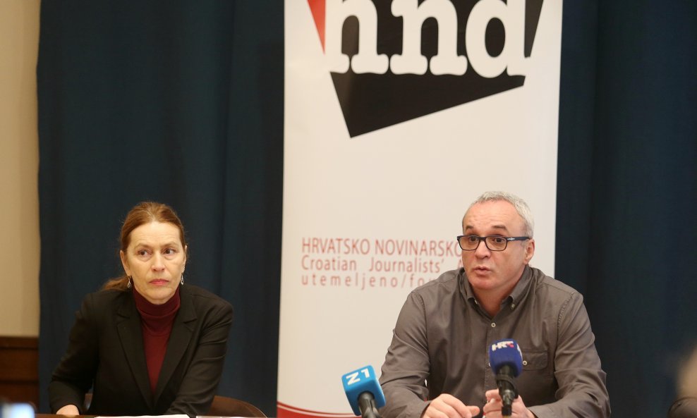 Čelnici HND-a Slavica Lukić i Hrvoje Zovko
