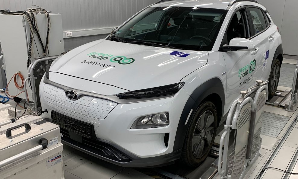 Hyundai KONA 39.2 kWh electric 4x2 automatic (2020.) prošla je izvrsno na Green NCAP testiranjima