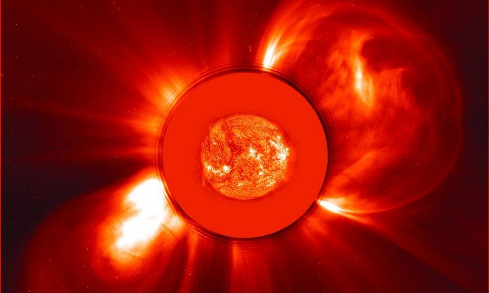 Kako bi napravili video, NASA i ESA spojili su dva koronagrafska prikaza Sunca
