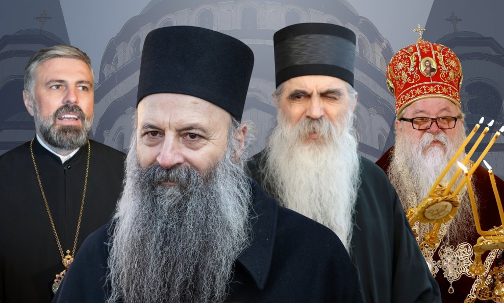 Kandidati za novog patrijarha: vladike Grigorije i Porfirije, episkop Irinej Bulović, mitropolit Hrizostom