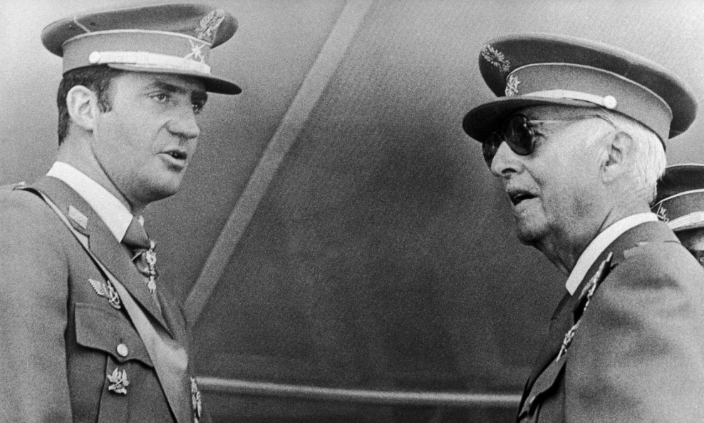 Juan Carlos i general Francisco Franco. Fotografija iz 1973. godine
