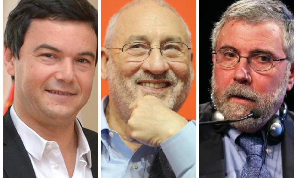 Thomas Piketty, JosephStiglitz i Paul Krugman