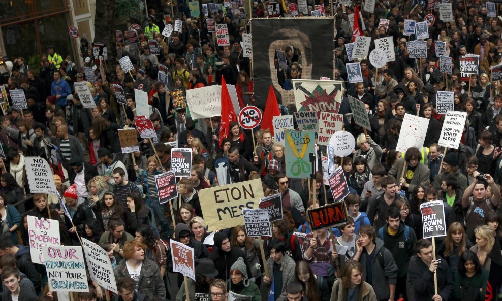 studentski prosvjedi u londonu