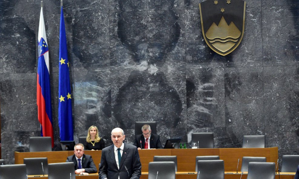 Janez Janša u slovenskom parlamentu