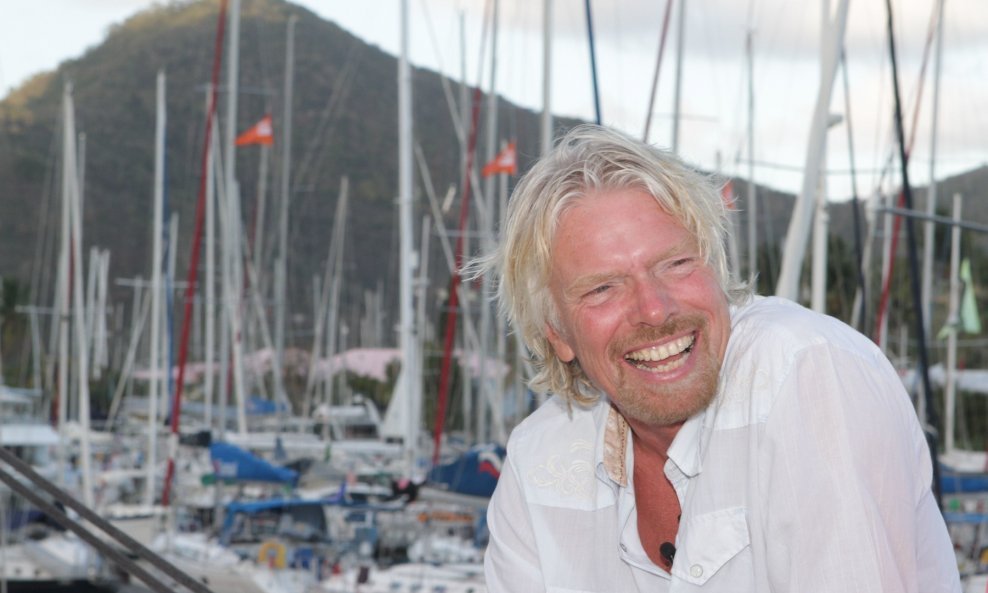 Richard Branson na otoku Necker